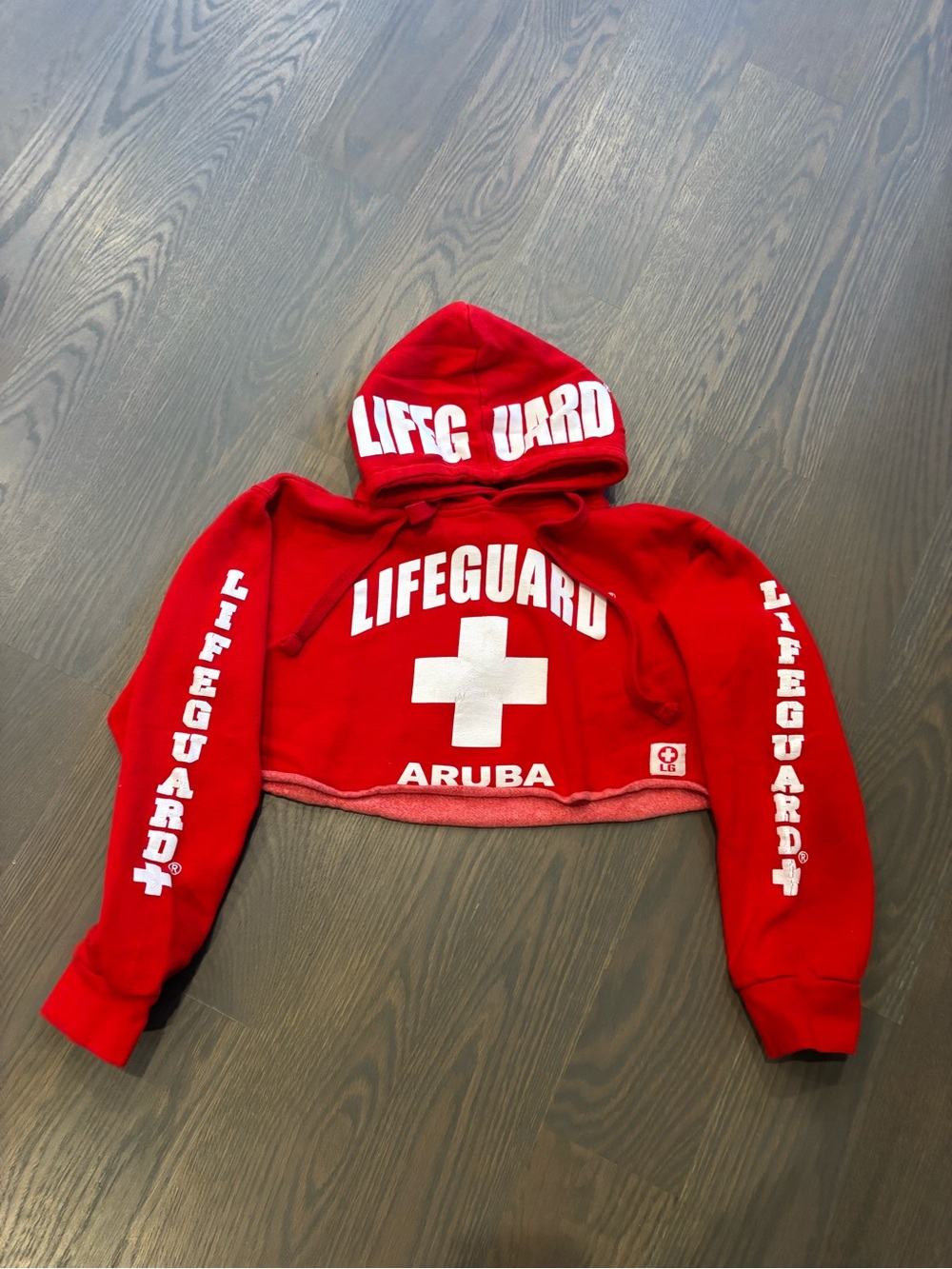 Lifeguard Aruba Red Cropped Hoodie